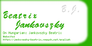 beatrix jankovszky business card